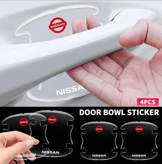 4Pcs Universal Transparent Car Door Handle Bowl Scratch Protector Film Clear TPU Anti-Scratch Guard Stickers Set R6155