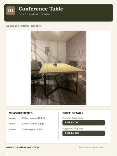 Excellent condition Office Furniture for Sale