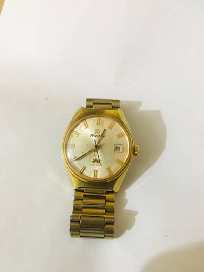 Ricoh Japan Vintage 1970 Chabi Wali Watch Original - gold plated case