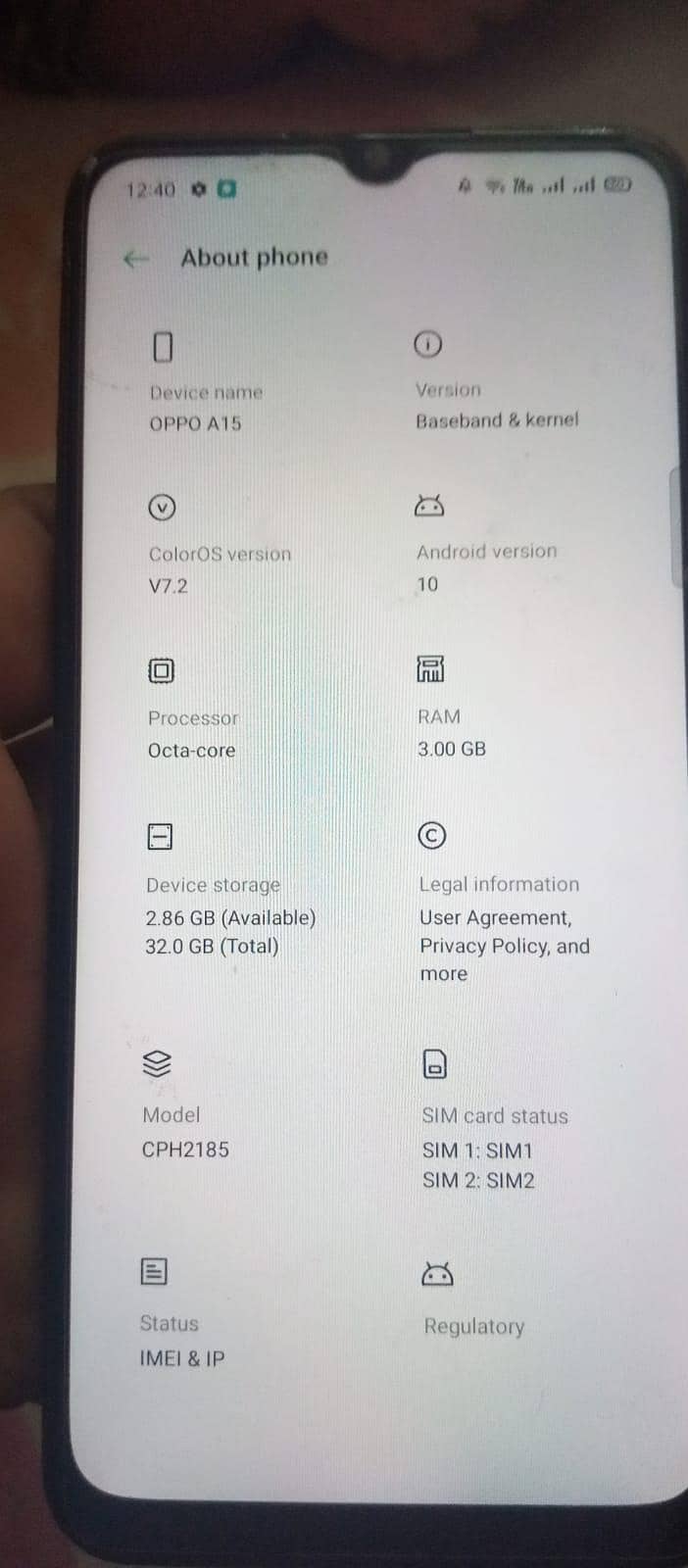 OPPO A15 0
