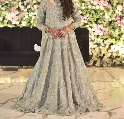 bridal walima maxi full heavy work