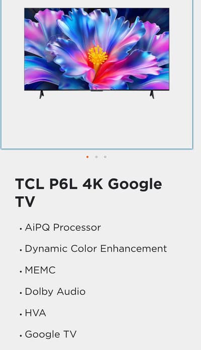 TCL P6L 65 inch Box pack