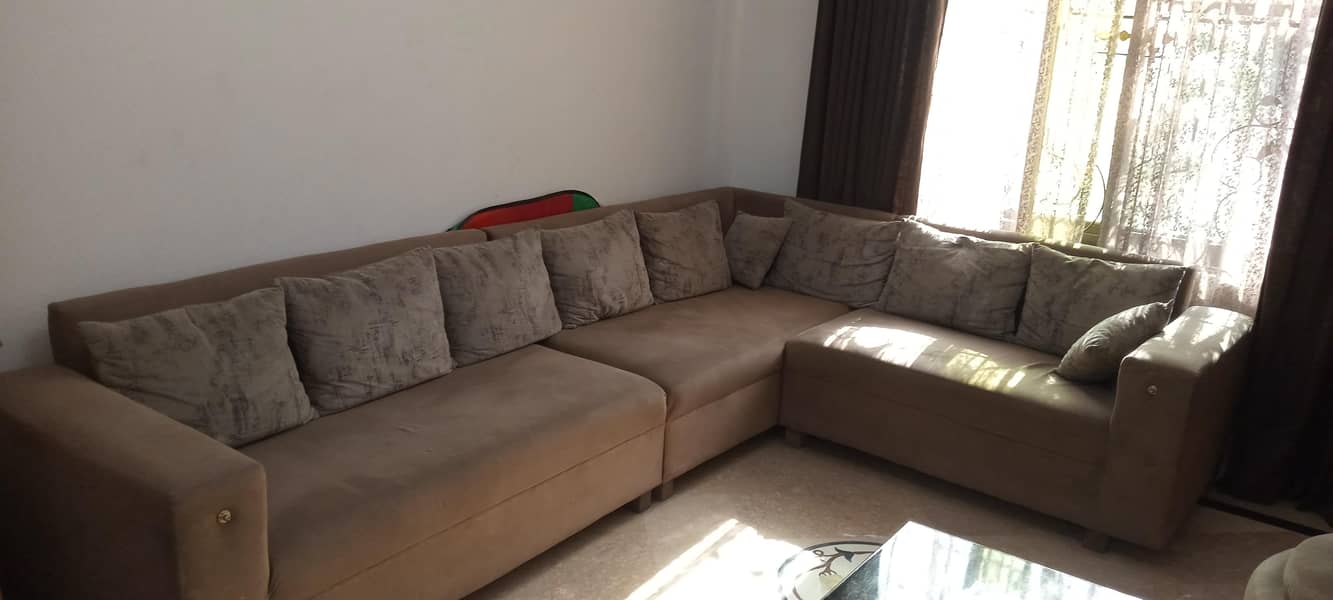 L SHAPE SOFA | 7 SEATER SOFA | GOOD CONDATION | 2
