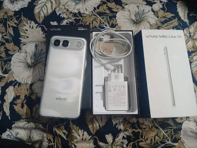 Vivo v80 lite 5g mobile phone PTA approved with complete box for sale