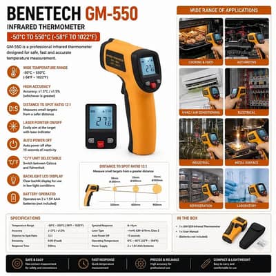 Infrared Temperature Gun -50 to 550℃ -58 1022℉price in pakistan GM550