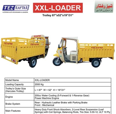 TEZ RAFTAR XXL LOADER (MINI TRUCK)
