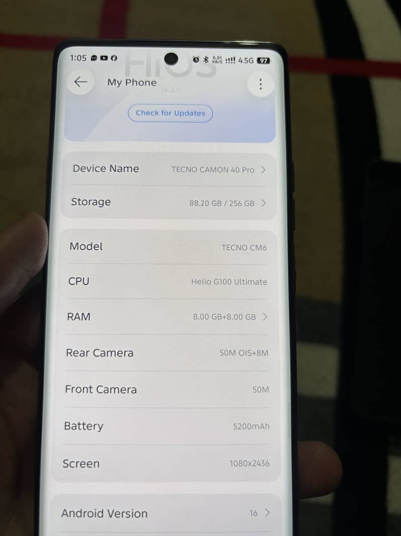 Tecno CAMON 40 Pro 3