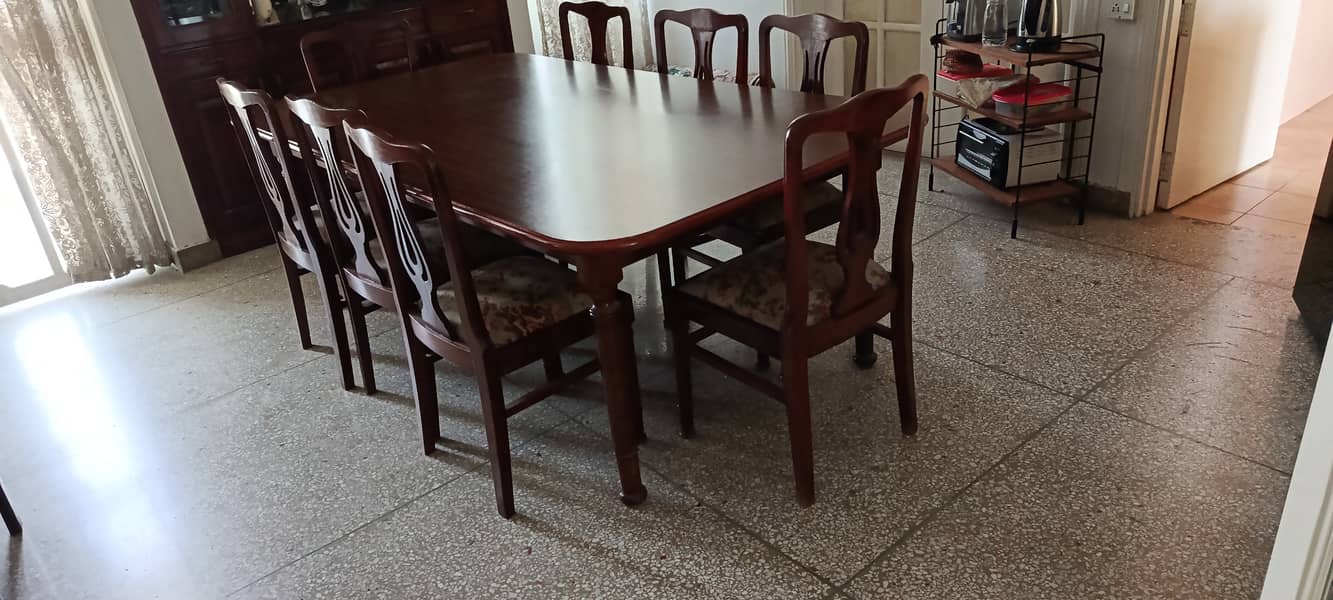 Dining table Solid  wood sheesham  8 seater with Chairs 0