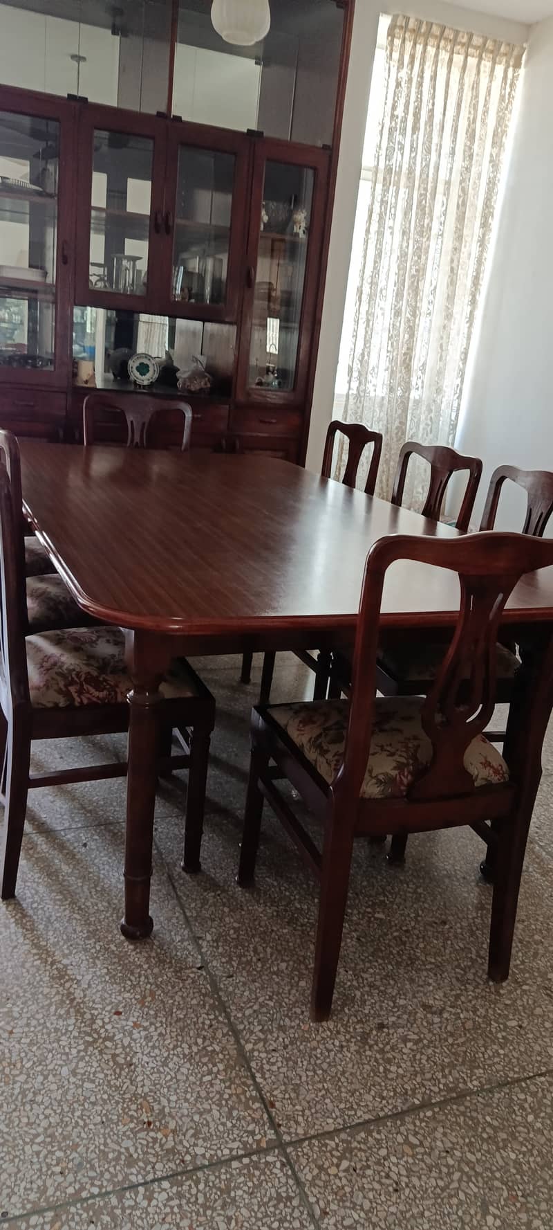 Dining table Solid  wood sheesham  8 seater with Chairs 4