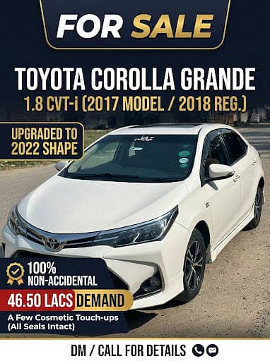 Corolla Grande 17/18 – 2022 Facelift