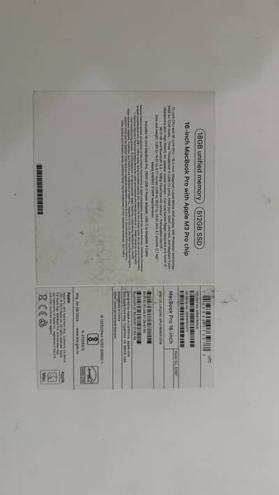 Macbook M3 Pro 16 inches