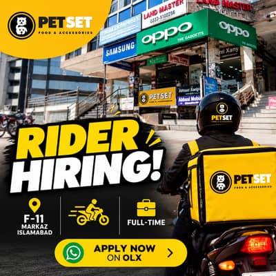 Delivery Rider Required – PET SET Islamabad