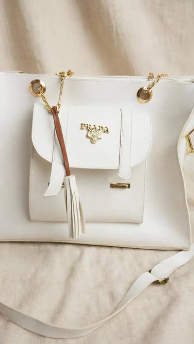 Prada Style White Handbag
