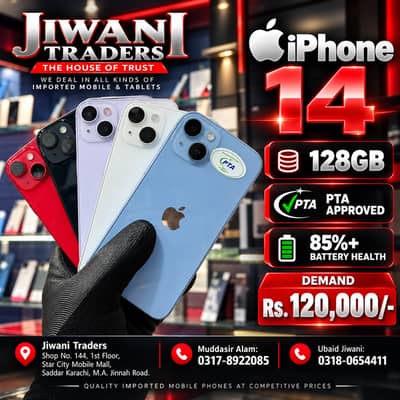 iPhone 14 128 GB Official PTA Approved Apple iPhone 14 Approved