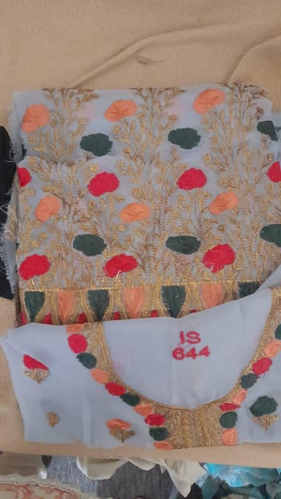shifon embroidery  dess
