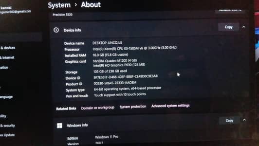 Dell Precision 5520 4K UHD Touch | 16GB RAM | 256GB NVMe SSD