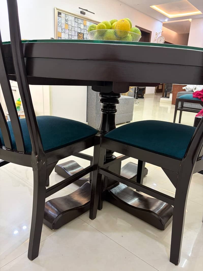 Sheesham dining table plus 6 chairs 1