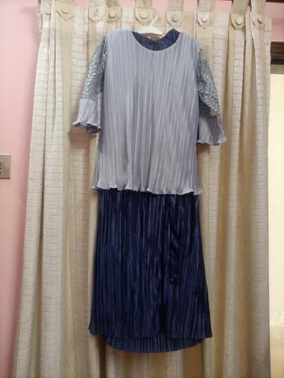 long skirt navy blue with top