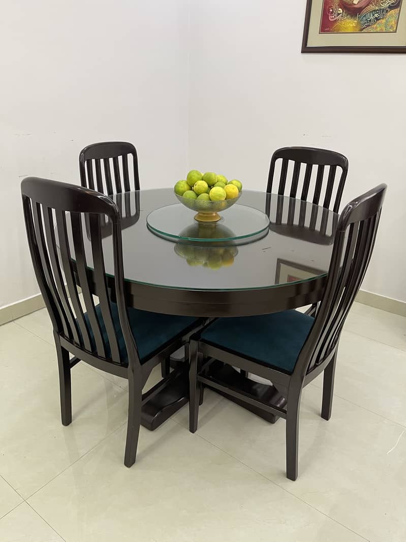 Sheesham dining table plus 6 chairs 0