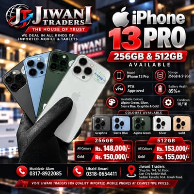 iPhone 13 Pro 256 GB 512 GB Official PTA Approved Apple iPhone 13 Pro