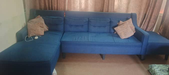 L shape sofa set  like new only 1 year use