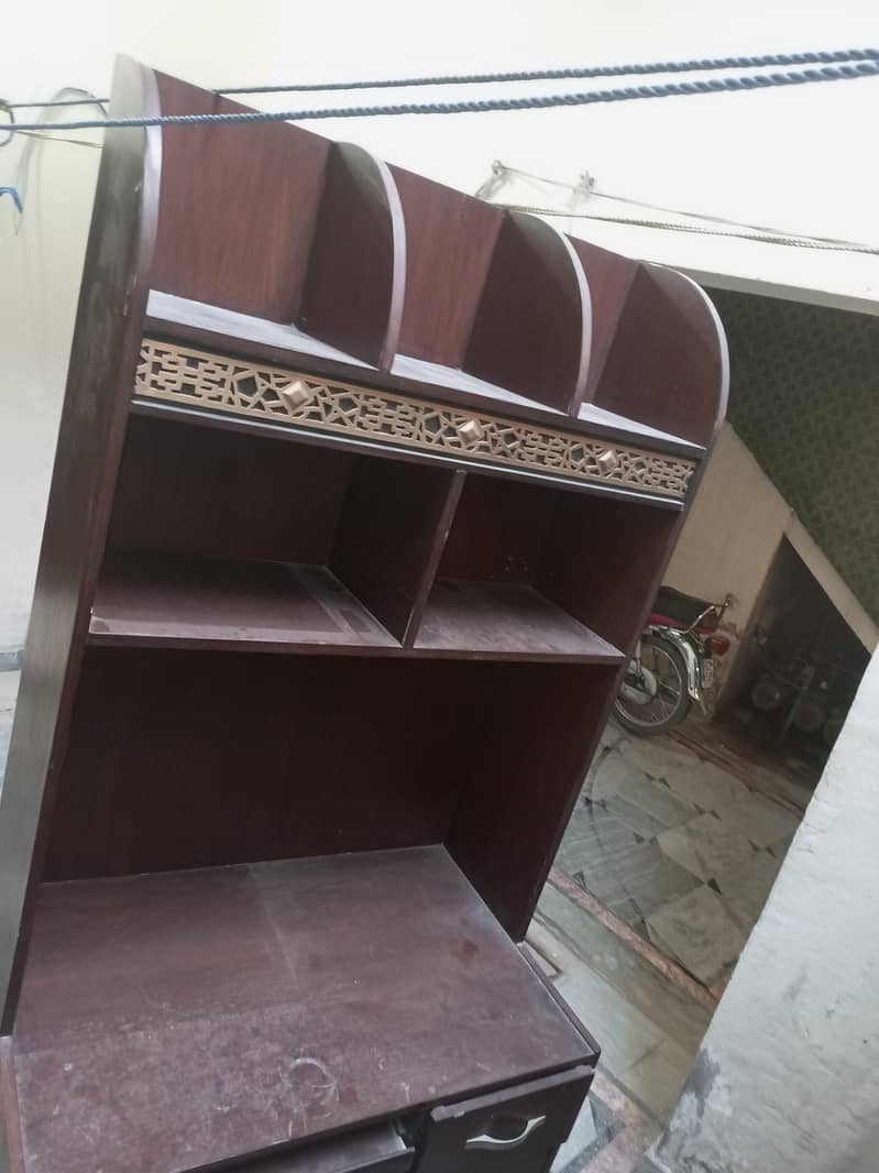Wooden Computer Table / Study Desk with Storage 0