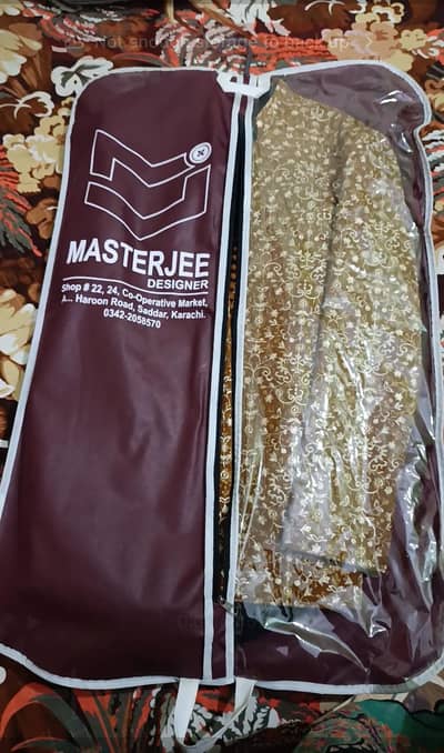 New Masterjee brand Stitch Prince coat golden colour fancy large size.