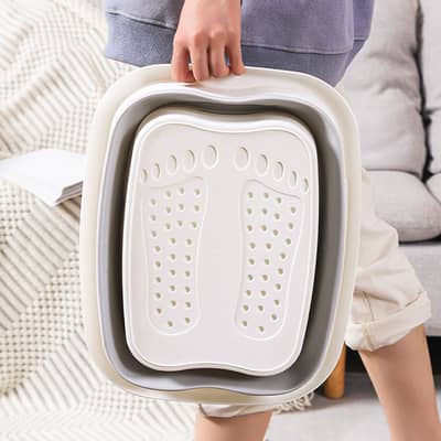 Foldable Footbath Massage Bucket/ Soaking Bucket Folding Basin Spa.