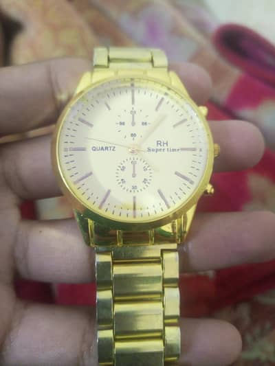gold color watch