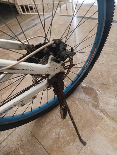 little bit rust on chain this is import bicycle suspension is working
