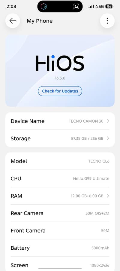 TECNO Camon 30 12+12GB RAM 256GB | Box Charger