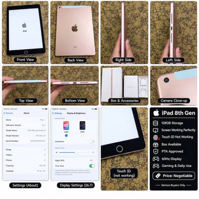 Apple iPad 8th Gen 128GB PTA Approved 