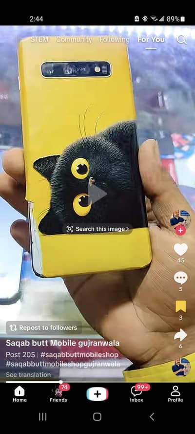 samsung s10 penal. chang glas break battry phuli working 100 ok