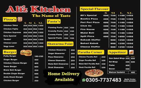 Fast food shef need full experienced i pay 1000 pr day +92 305 7737483