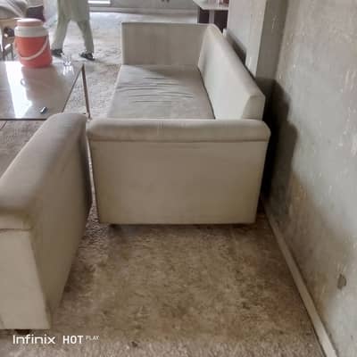 L shape sofa and sight tables and office tables