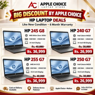 HP Laptops 245 G8 255 G7 250 G7 240 G7 | SSD | Like New | 6 Month Warr