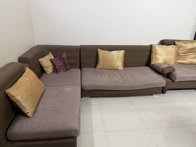 Spacious L shape sofa 5 seater.