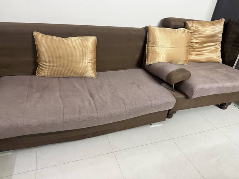 Spacious L shape sofa 5 seater. 1