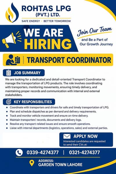 Transport Coordinator / MTO Transport