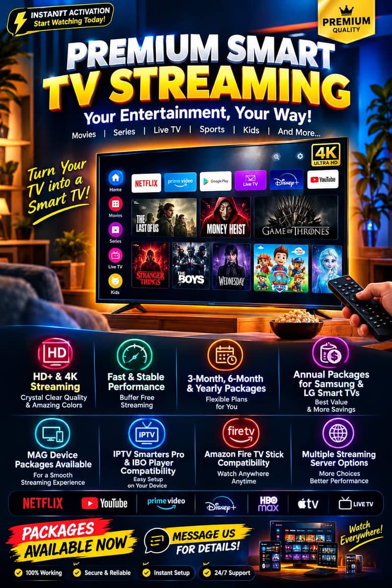 Premium Smart TV Streaming Solutions | Android & 4K 0