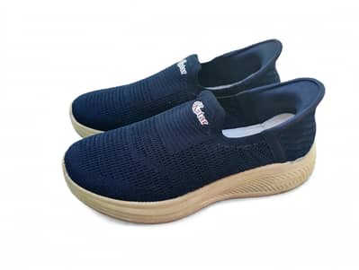 OK Star Navy Blue Slip On Shoes