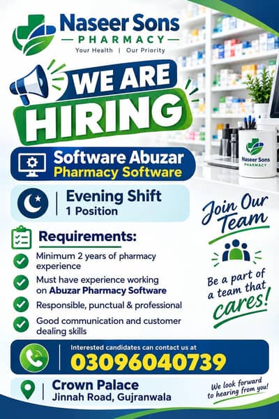 naseer. sons pharmacy jinah road gujranwala