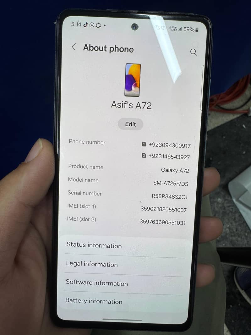 Samsung Mobile A72 1