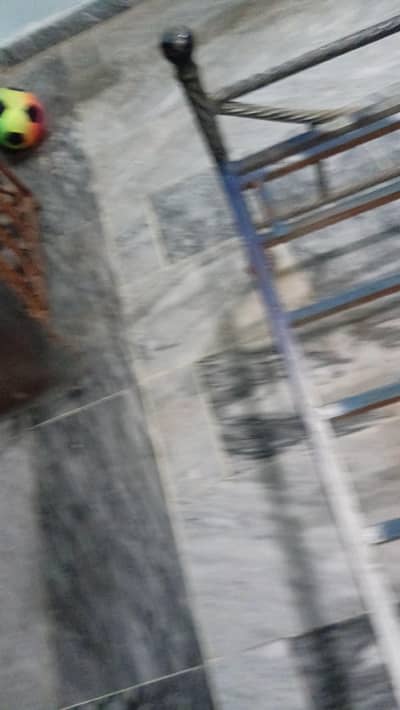 2  single iron bed