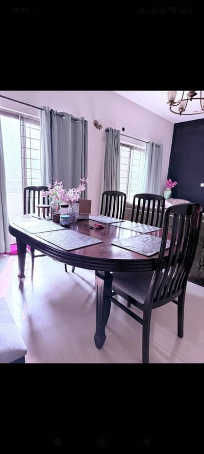 sofa with dining table with chair