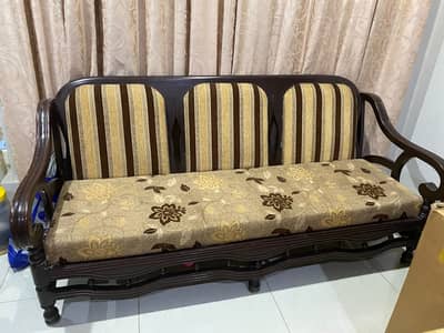 Wooden 5 seater sofa set