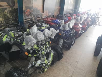 50cc to 250cc fresh stock Atv quad 4 wheels delivery all Pakistan