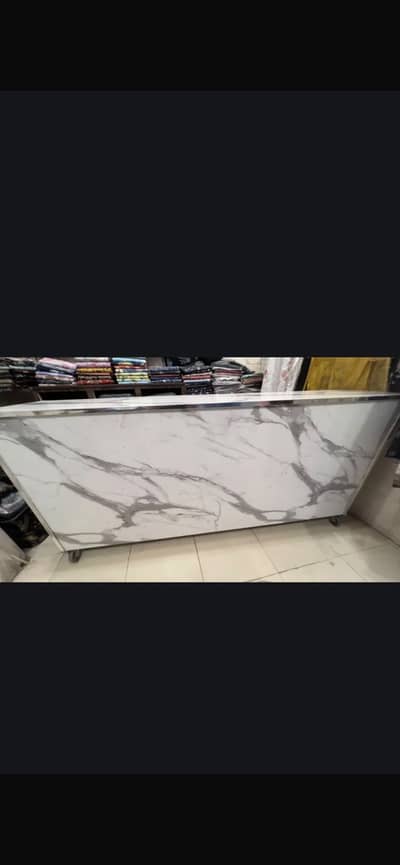 Beautiful Marble Design Shop Counter + Seating Set for Sale