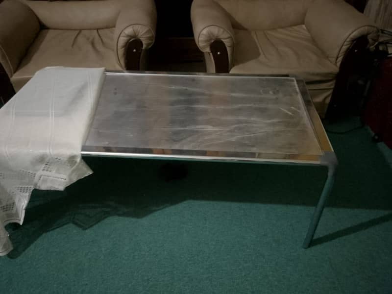 2 seater sofa with table 0