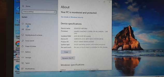 Samsung laptop core i3